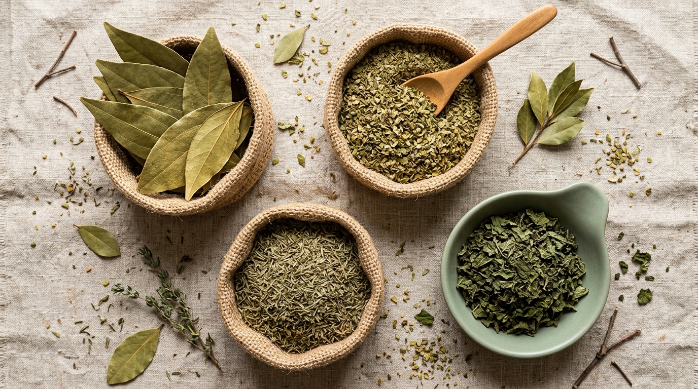 Dried Leaves & Herbs